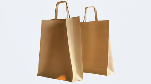 Shopping Paper Bag Low-poly 3D model