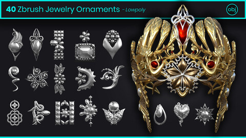 40 Zbrush Jewelry Ornaments