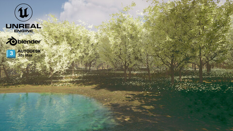 Forest Lake Oasis 3d Environment