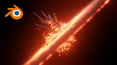 Free space explosion ready animation for Blender 3D (eevvee)