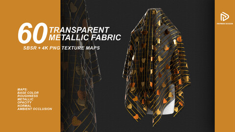 60 Transparent Metallic Fabric