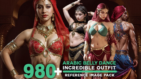 Arabic Belly Dancer Incredible Outfit