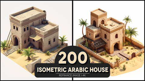 Isometric Arabic House 4K Reference/Concept Images