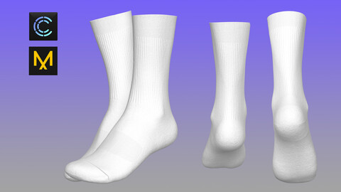 Socks sport (MD/ Clo3d zprj project + fbx +obj)