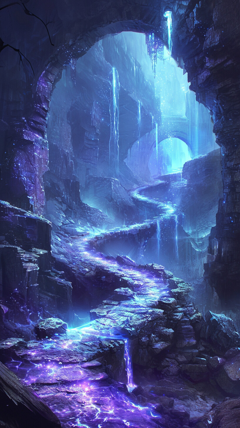 ArtStation - Enchanted Neon Caverns 3 | Artworks