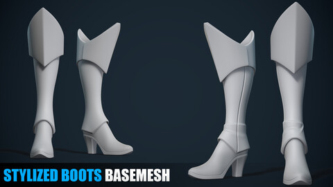 Stylized Boots Basemesh Vol 01