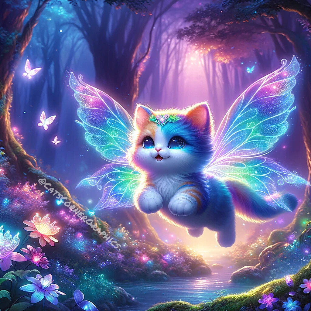 ArtStation - Fairy Cat Digital Art Bundle | Artworks