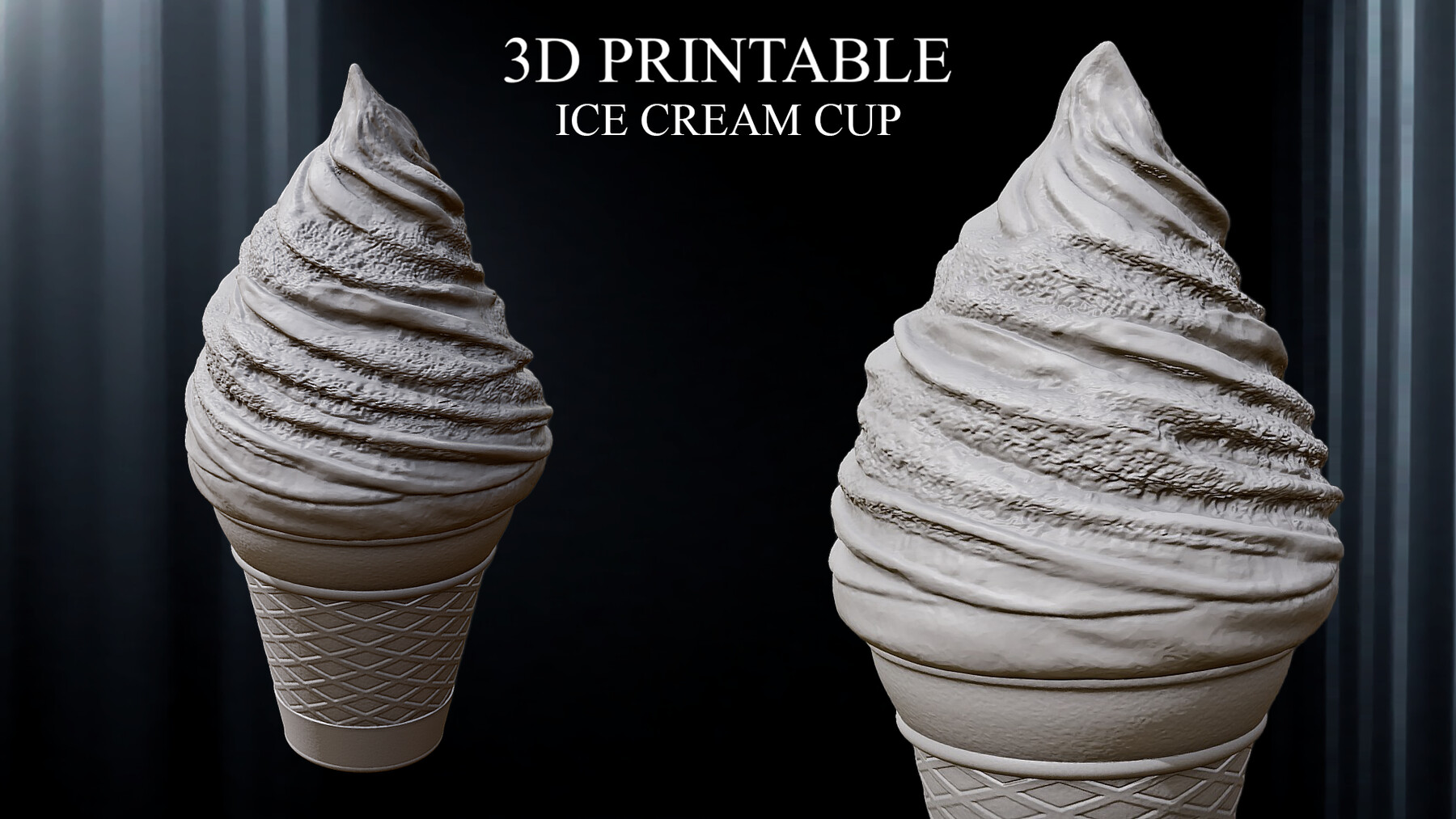 3D PRINTABLE ICE CREAM CUP