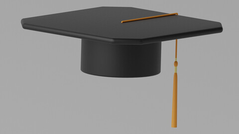 Cartoon Graduation Cap 3D model