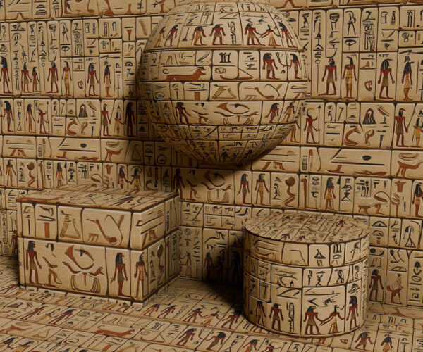 ArtStation - VII Egyptian hieroglyph Seamless PBR Texture | Resources