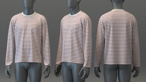 LS Pocket Striped Tee