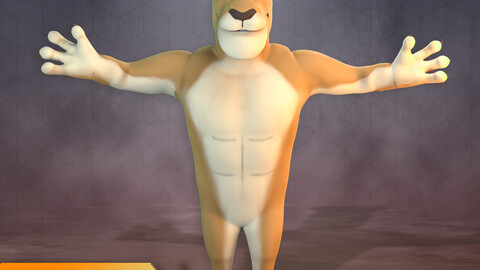 Stylized Lion Rigged