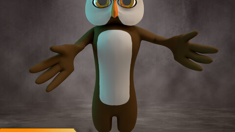 Stylized Owl Rigged