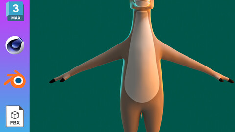 Stylized Male Donkey Model