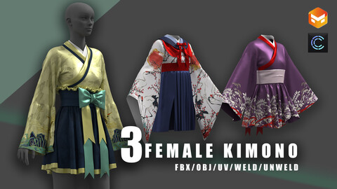 female kimono/clo3d/marvelouse