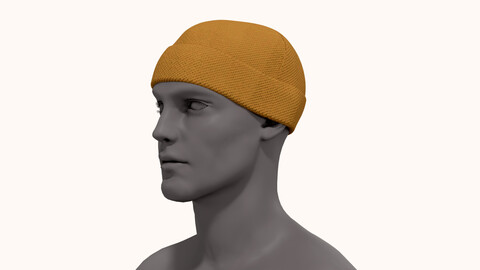 Beanie hat winter cap Clo3d Marvelous Designer