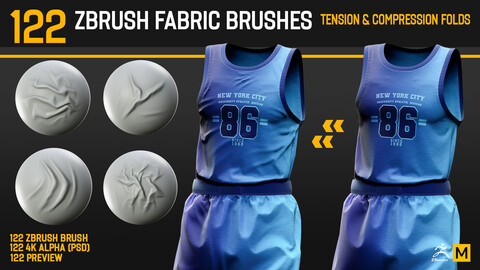 122 ZBRUSH Fabric Brushes _Tension & Compression Folds