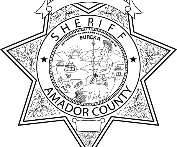 ArtStation Amador County, California, Sheriff Badge Blank,outline