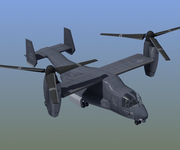 ArtStation - CV22 Osprey Tilt-Rotor Aircraft | Game Assets