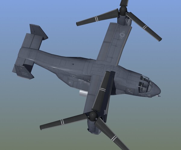 ArtStation - CV22 Osprey Tilt-Rotor Aircraft | Game Assets