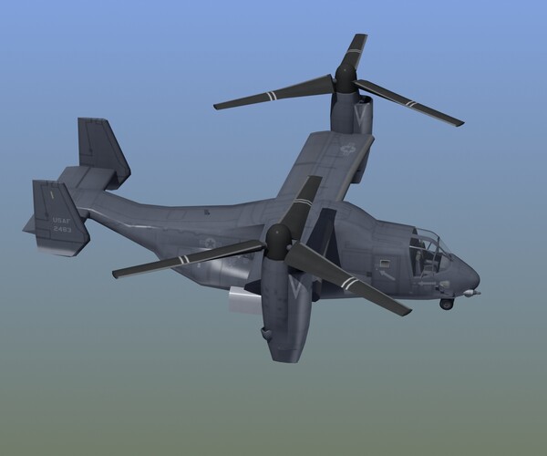 ArtStation - CV22 Osprey Tilt-Rotor Aircraft | Game Assets