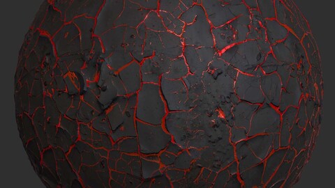 Lava Crack Clay Ground Pbr 4k Texture