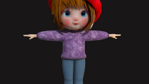 Cartoon Girl Model