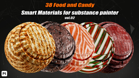 38 Food And Candy Smart Materials_vol02(beef-Bread-Biscuit-Candy_Chocolate)