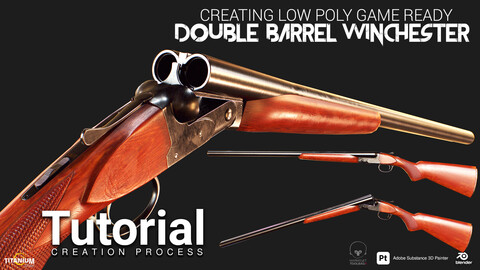 Creating Double Barrell Winchester inside Blender and Substance 3D Painter