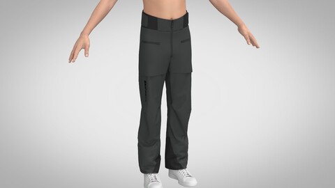 Ski Pants, Marvelous Designer, Clo +obj, fbx