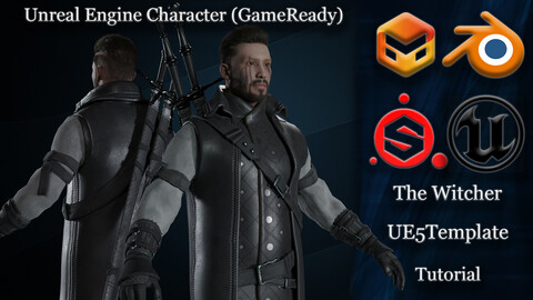 Unreal Engine 5 Witcher Character + Witcher Template (Varis)