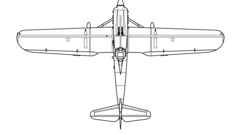 Dewoitine D.500 3-view-svg vector file