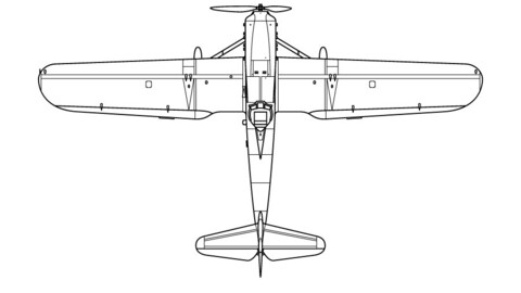 Dewoitine D.510 3-view-svg vector file