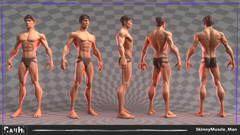 Skinny Muscle Man Basemesh