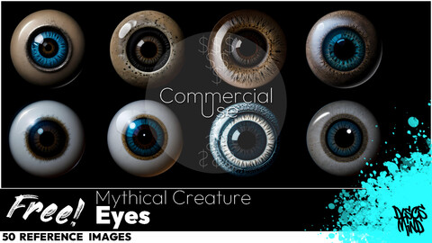 Mythical Creature Eyes For Character Design | 50 - Image References | Free Commercial Use