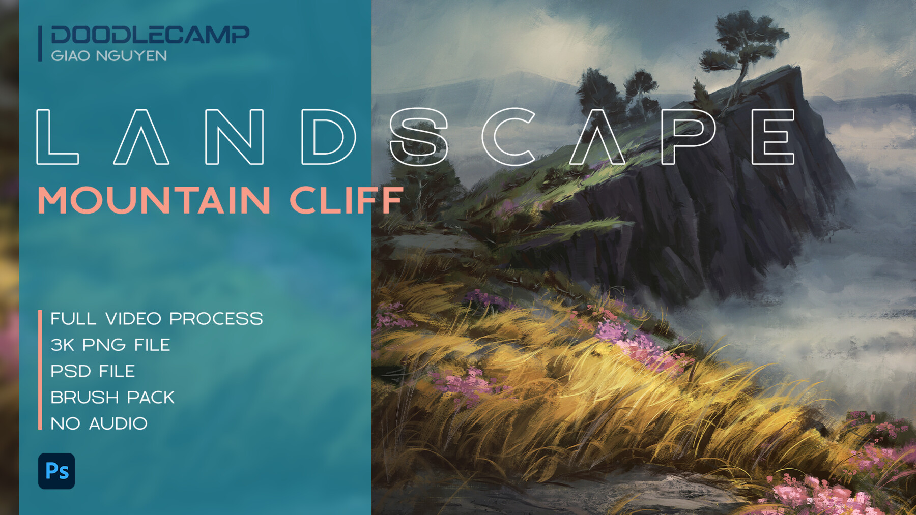 ArtStation - Mountain Cliff - Full Painting Process | Tutorials