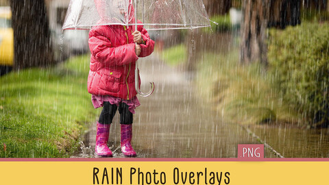 Realistic Rain Photo Overlays