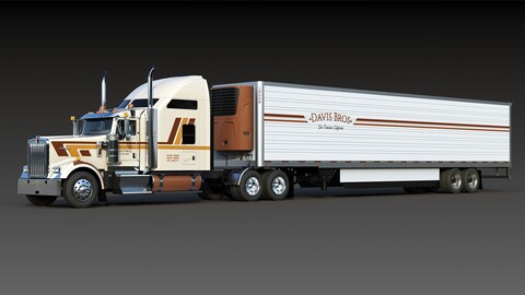 Kenworth W900 Sleeper and Redrigerator