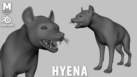 Hyena Basemesh - Topology + UV Map