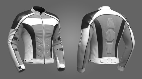 Mens Biker Jacket 3d Model