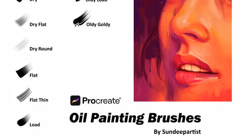 Procreate Oil Paint Brushes by Sundeepartist