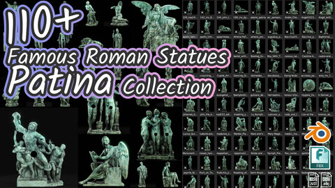 110+ Famous Roman Statues Patina Collection