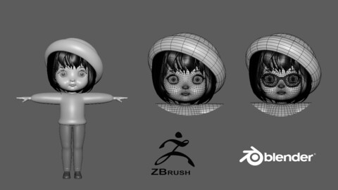 Cartoon Girl- base mesh