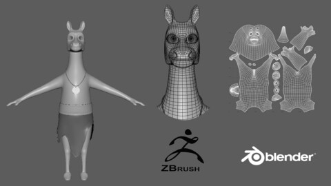 Cartoon Donkey- base mesh