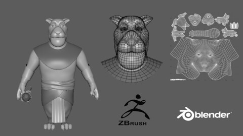 Cartoon Lion- base mesh