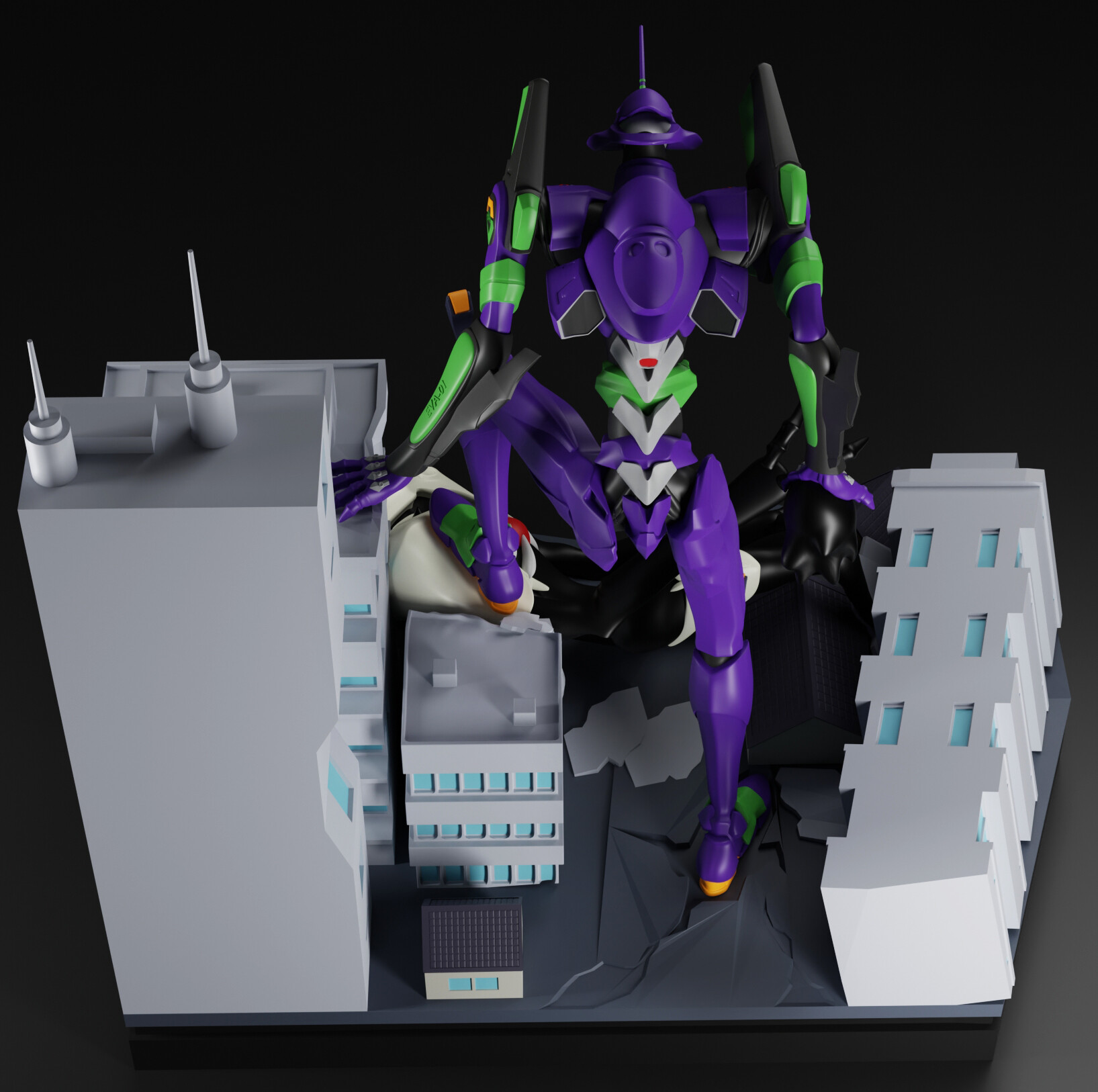 ArtStation - EVA-01 FROM ANIME EVANGELION | Game Assets