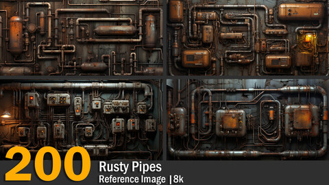 Rusty Pipes | Reference Images | 8K