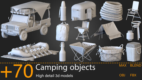 +70-Camping objects -Kitbash -vol.04