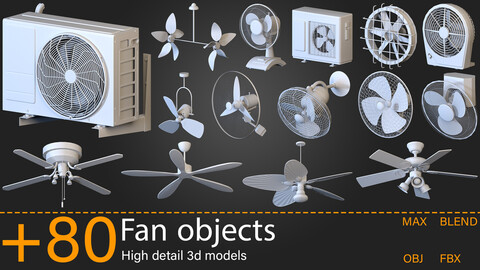 +80-Fan objects -Kitbash -vol.01