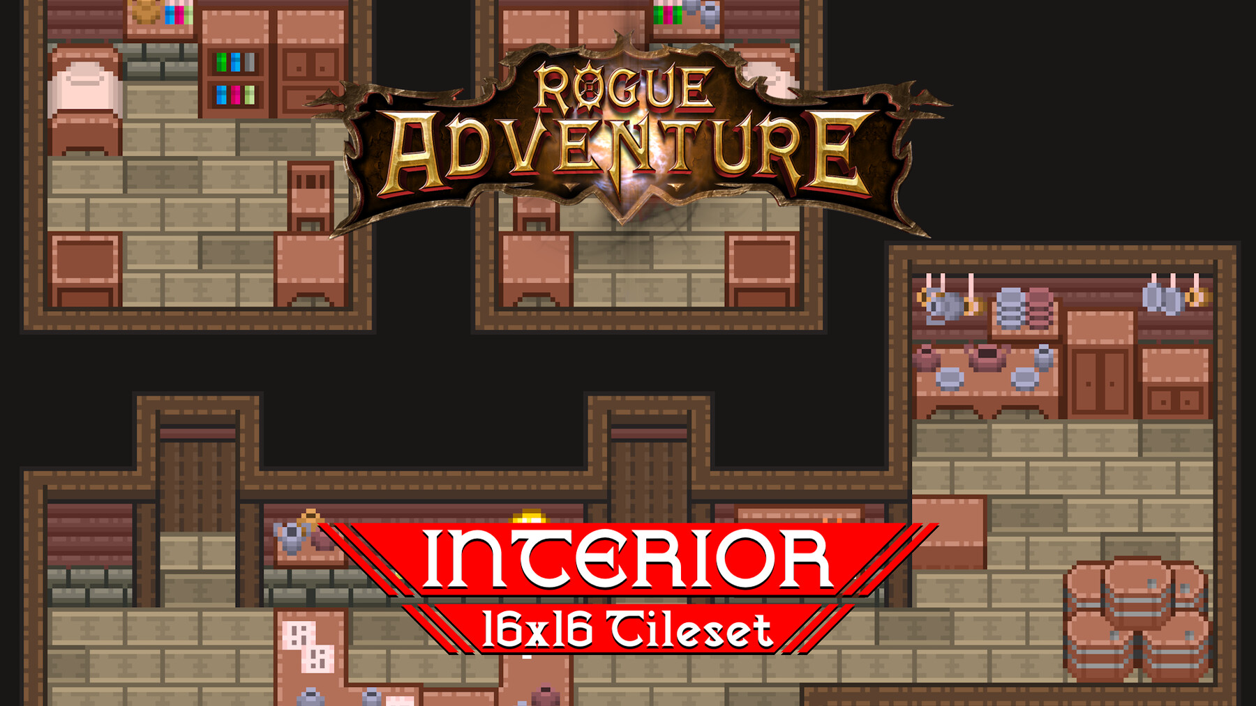 ArtStation - Interior Tileset - Rogue Adventure | Game Assets